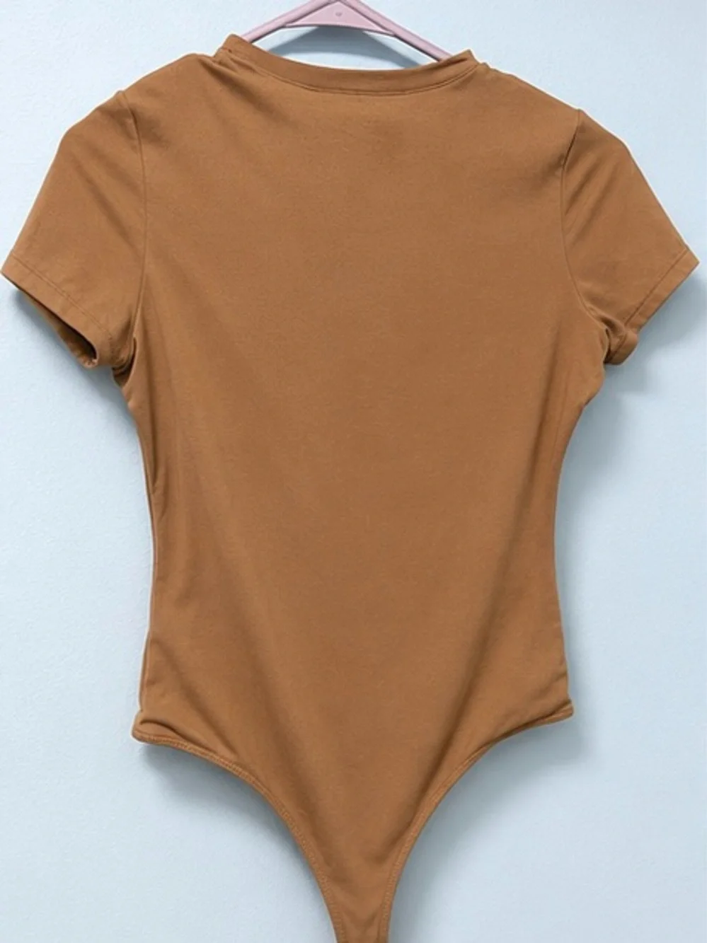PUMIEY Brown Second Skin Short Sleeve Bodysuit | Size Small | Like New
